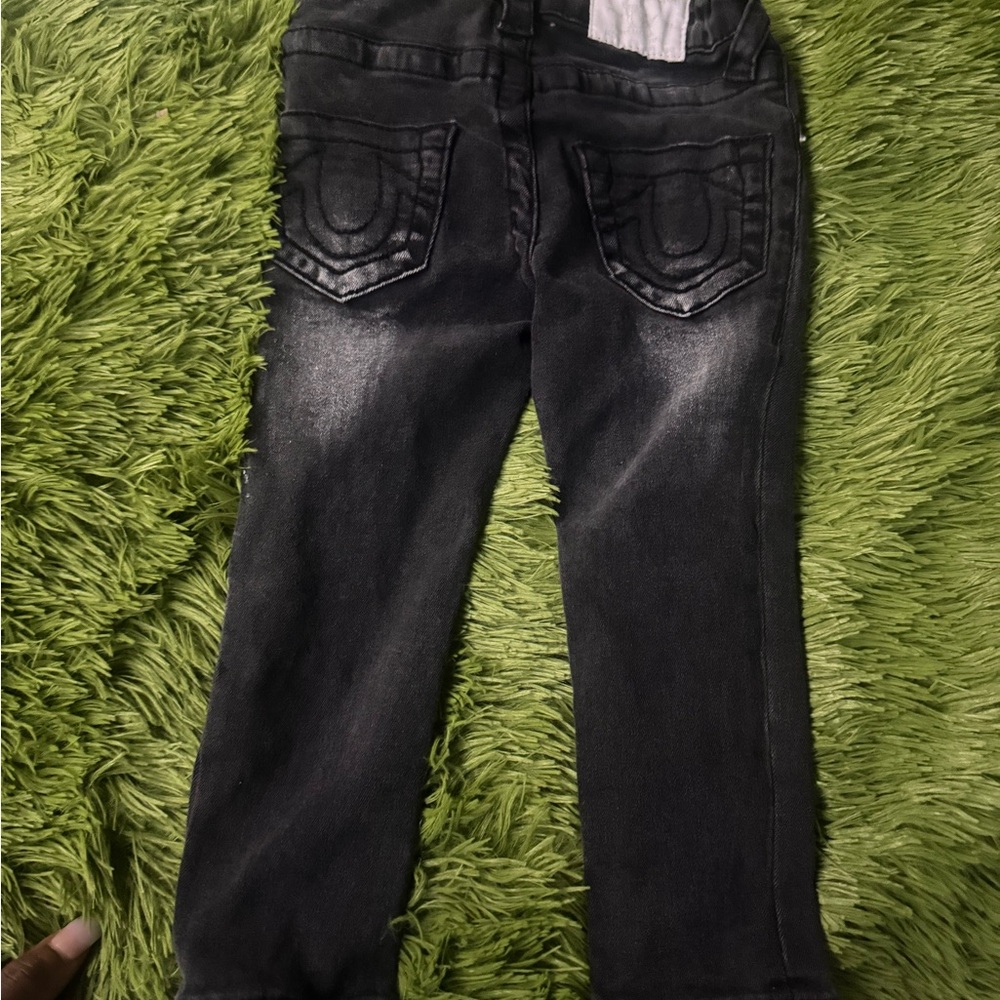 True Religion Black Straight Leg Jeans